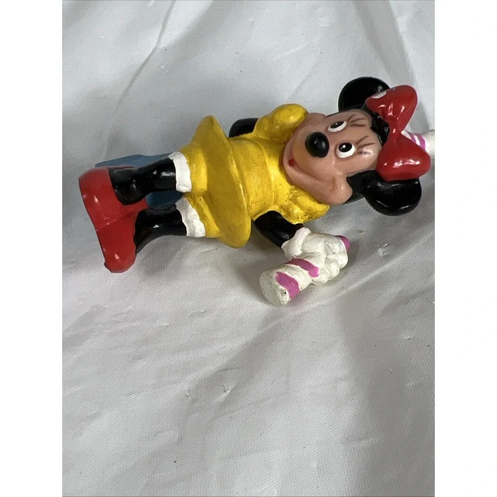 Vintage 1980's Disney Minnie Mouse 1st‎ Birthday No. 1 cake topper PVC Figure 2